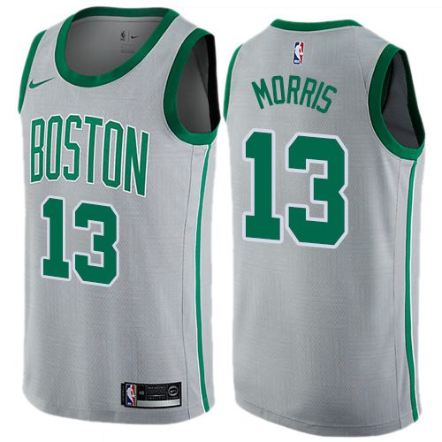 Men Boston Celtics #13 Marcus Morris Gray Nike Swingman City Edition NBA Jersey->atlanta hawks->NBA Jersey